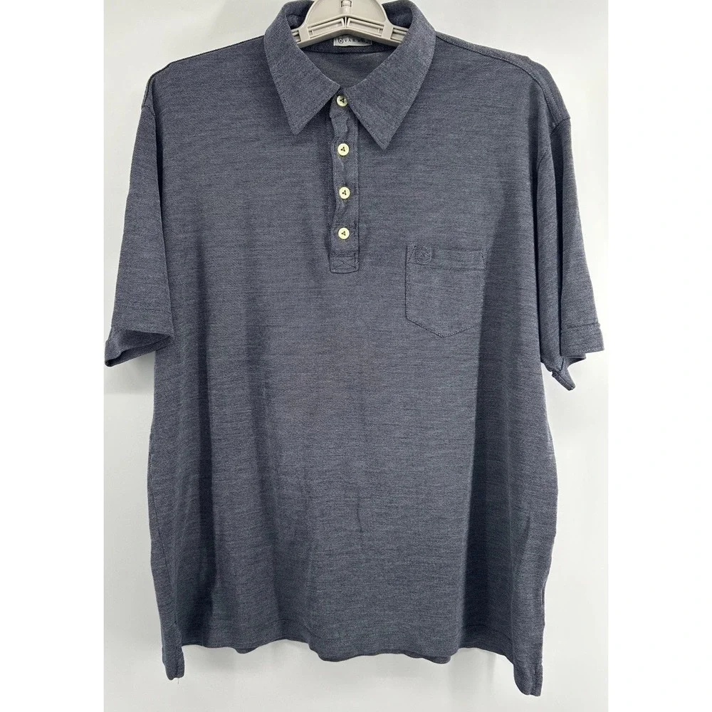 Vakko Polo Shirt Mens Golf Charcoal Short‎ Sleeve Size XL